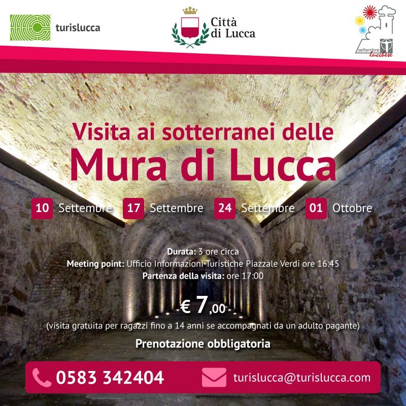Visita ai sotterranei delle Mura di Lucca