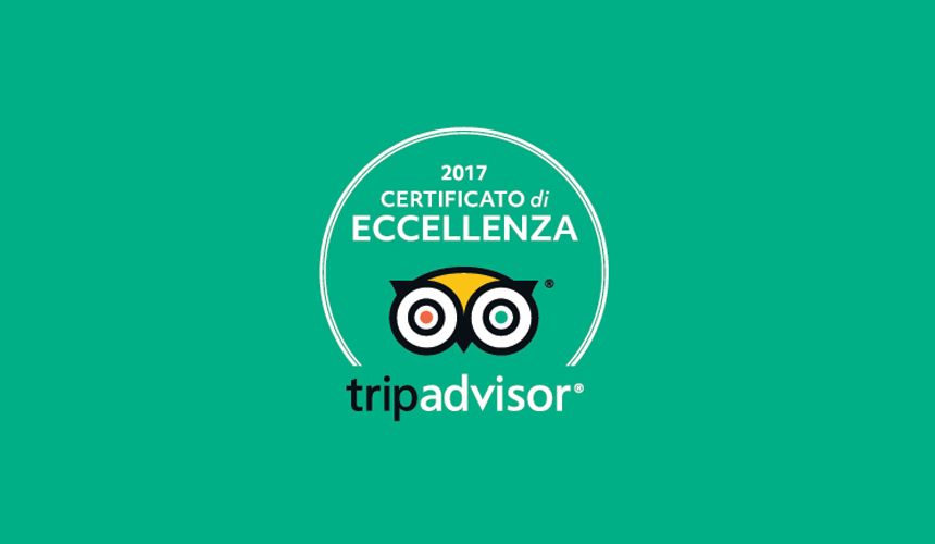 Trip Advisor - certificato di eccellenza 2017